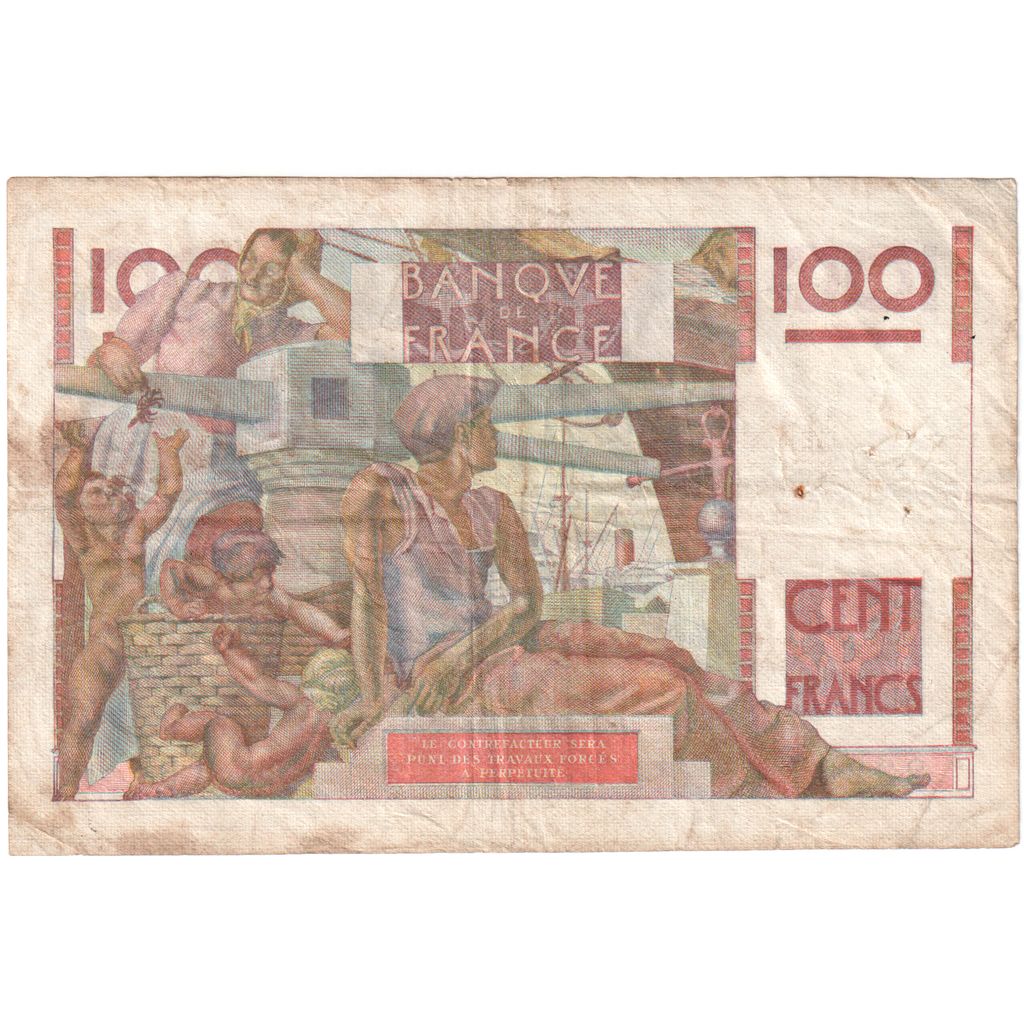 França, 100 Francs, Jeune Paysan, 1946-05-31, A.58, VF(30-35)