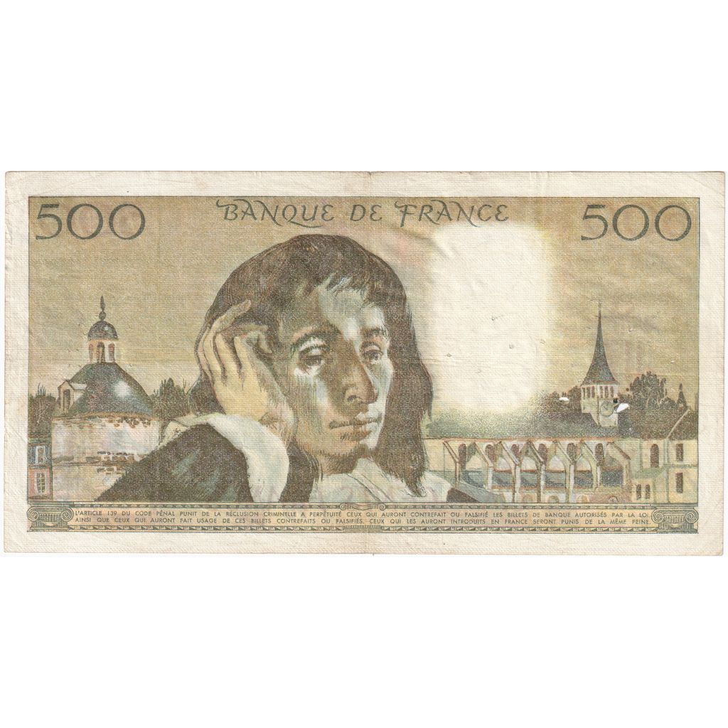 Francia, 500 Francs, Pascal, 1977-11-03, C.78, BB