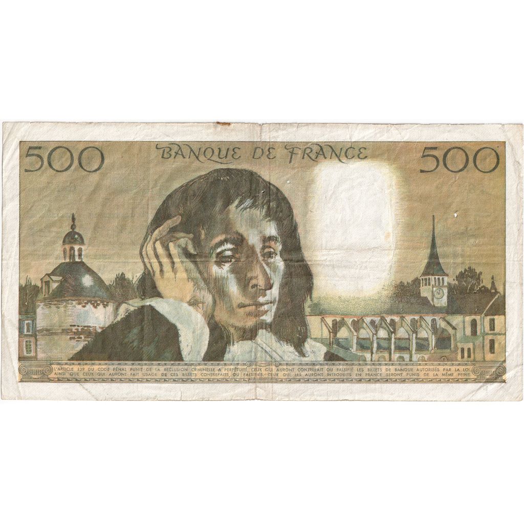 Frankrijk, 500 Francs, Pascal, 1970-01-08, G.17, TB+