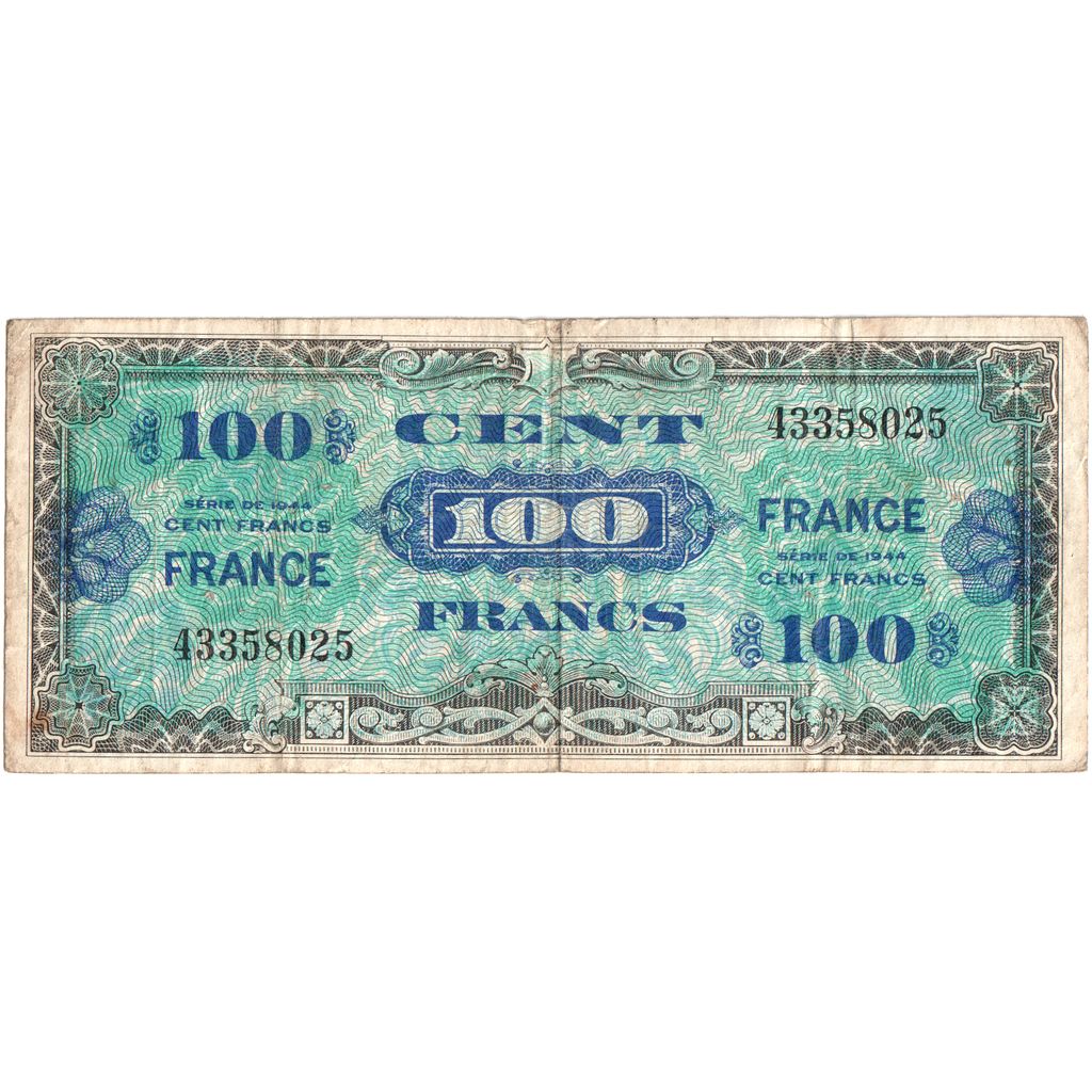 Frankreich, 100 Francs, 1945 Verso France, S
