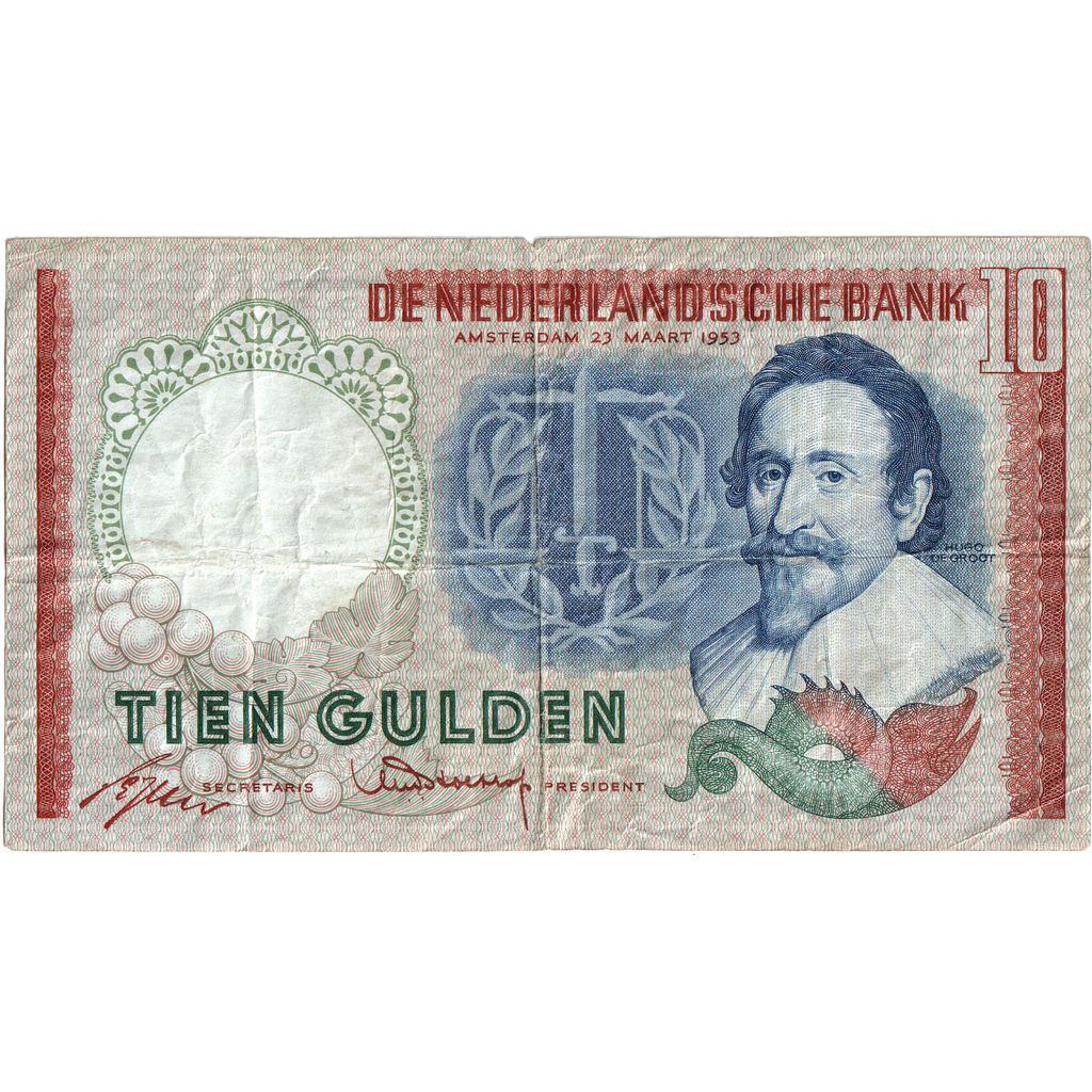 Nederland, 10 Gulden, 1953-03-23, TTB