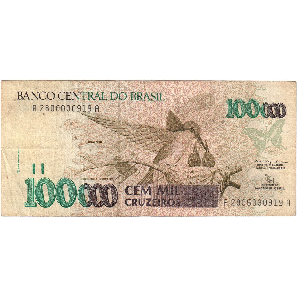 Brasile, 100,000 Cruzeiros, MB+