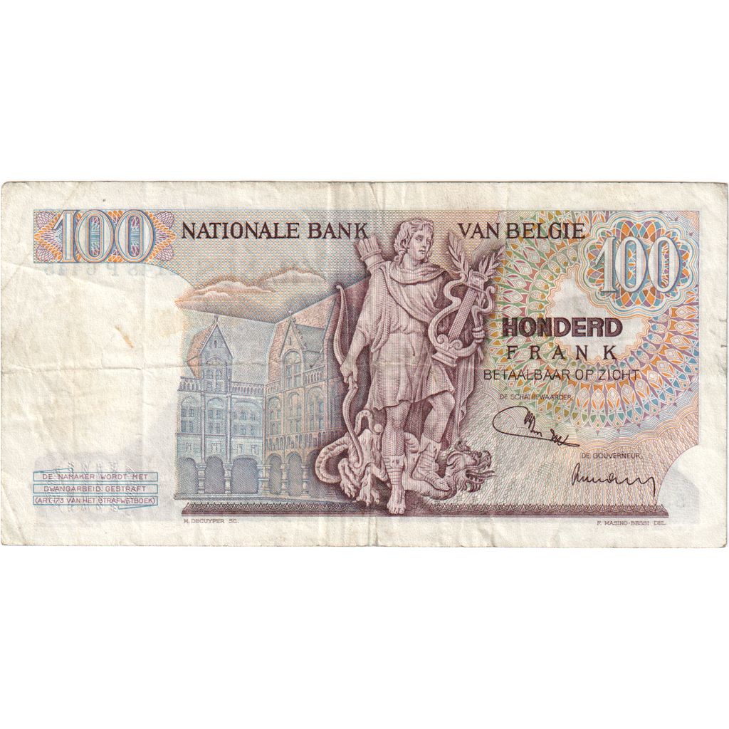 Belgio, 100 Francs, BB