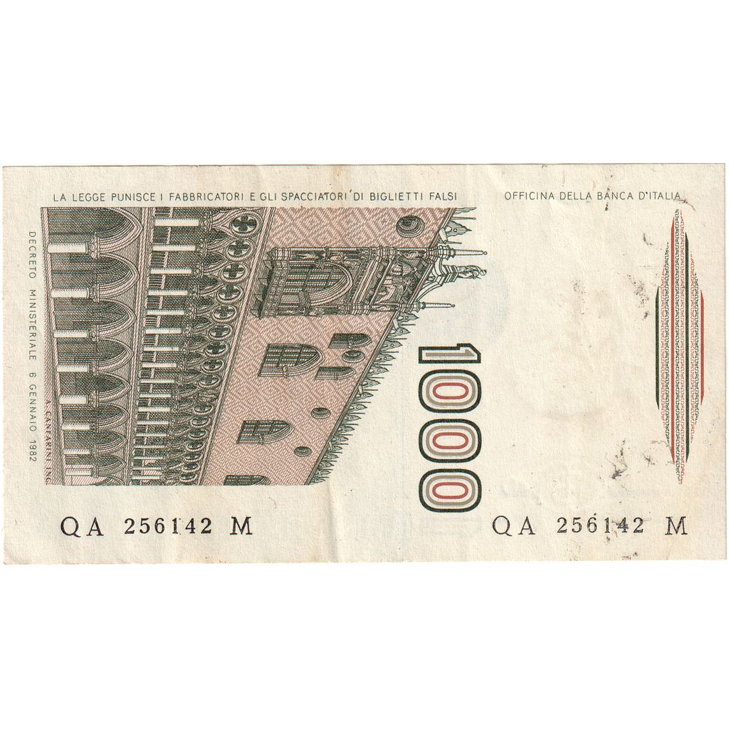 Itália, 1000 Lire, EF(40-45)