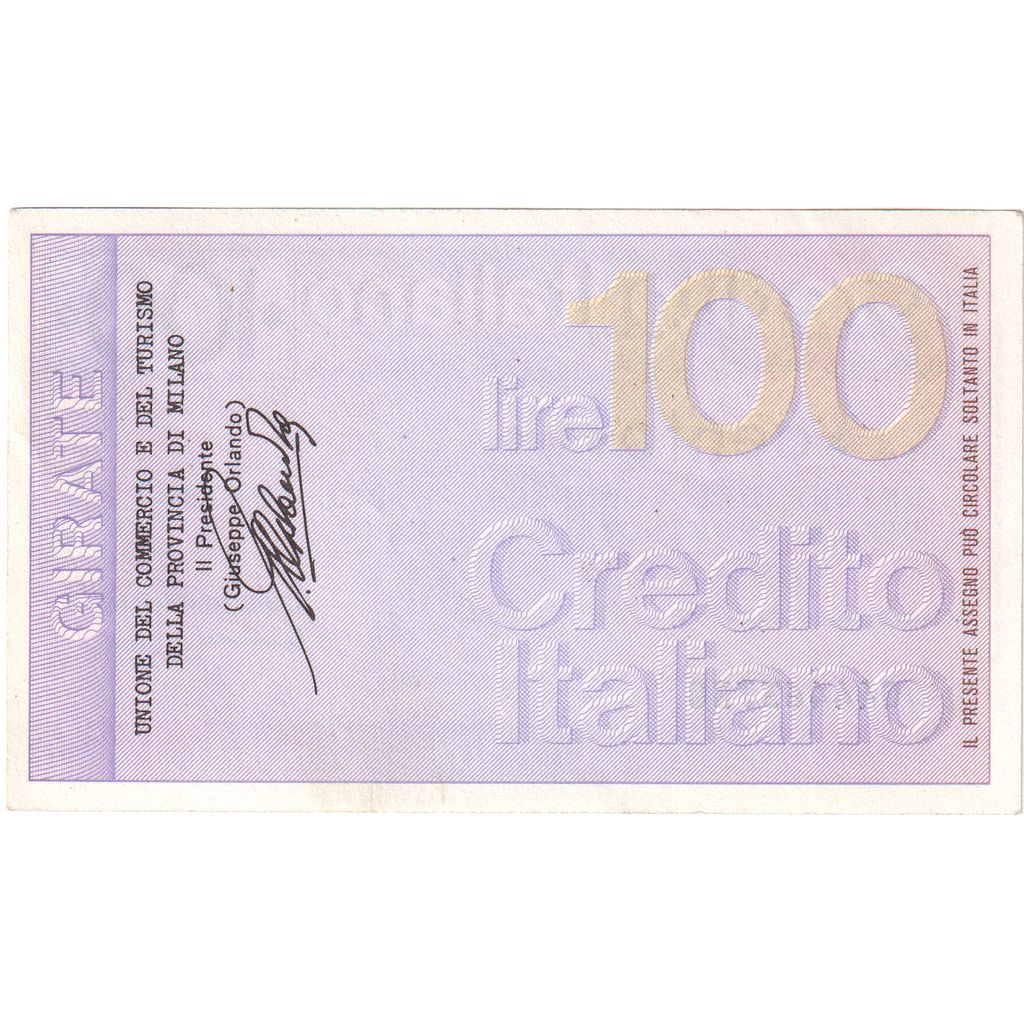 Itália, 100 Lire, 1976-09-06, Credito Italiano, AU(55-58)