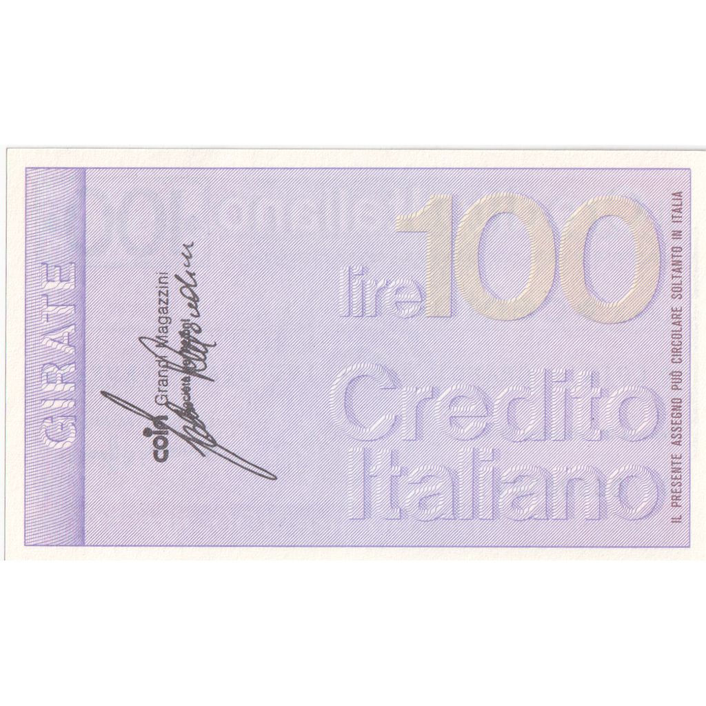 Italie, 100 Lire, 1976-09-06, Credito Italiano, NEUF