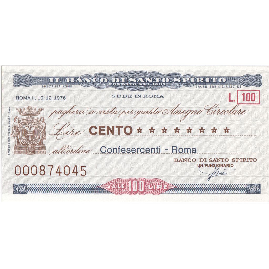 Italie, 100 Lire, 1976-12-10, NEUF