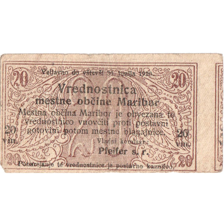 Banknote, Yugoslavia, 20 Para, 1920, VF(20-25)
