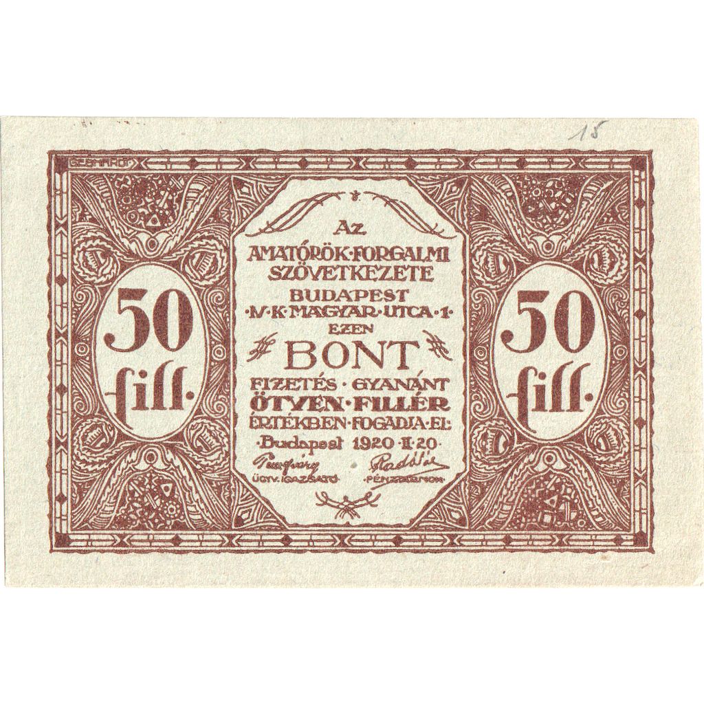 Hongarije, 50 Fillér, TTB