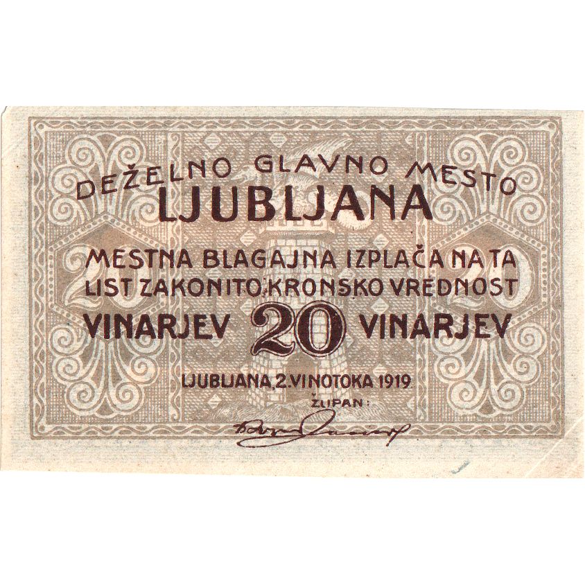 Slovenia, 20 VINARJEV, UNC(63)
