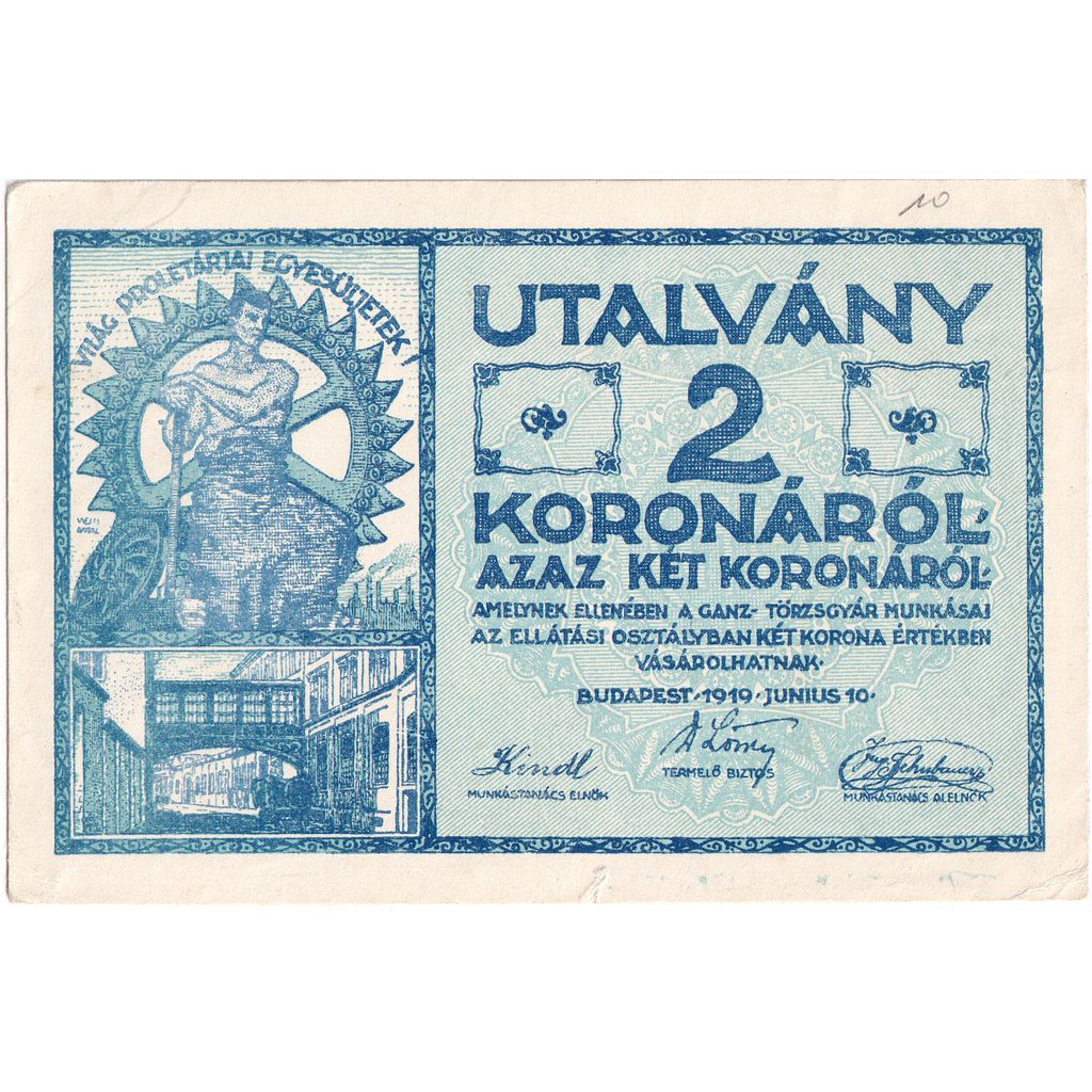 Hongarije, 1919-06-10, 2 KORO, SPL