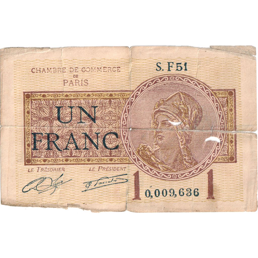 France, 1 Franc, 1922-07-01, SF51, PARIS, TB