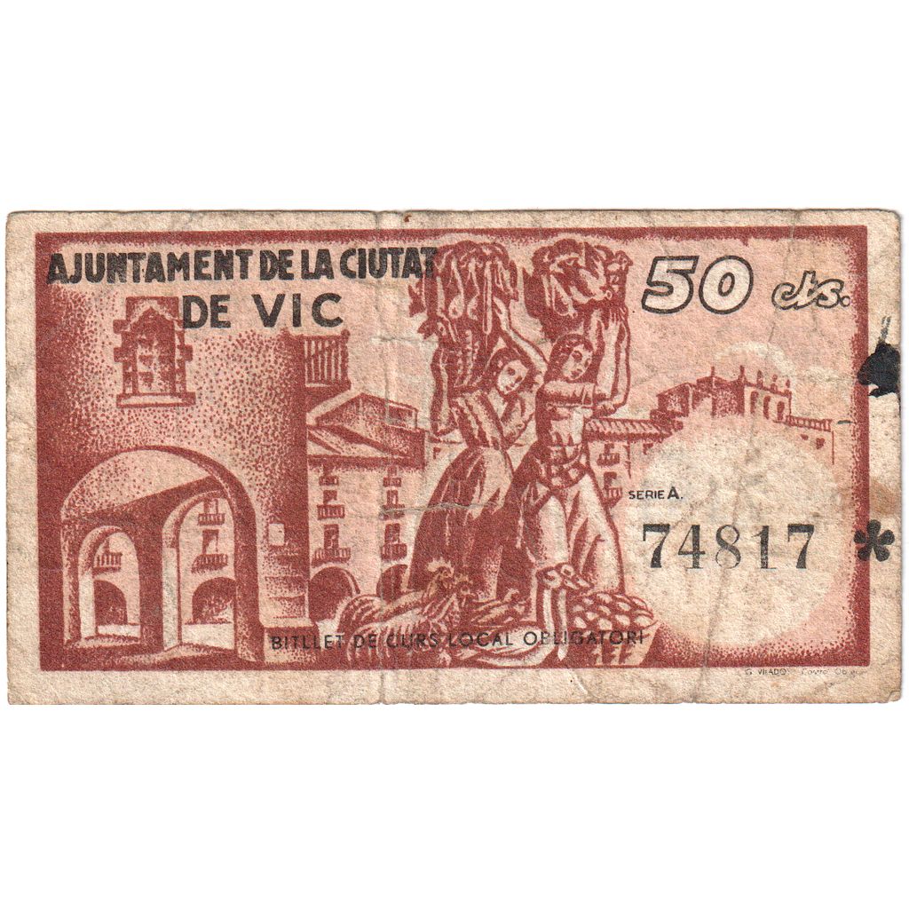 Espanha, 25 Centimes, 1937, VF(20-25)