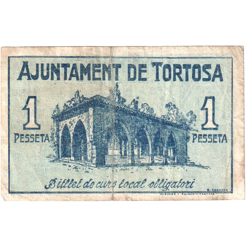 Spagna, 1 Peseta, 1937-11-09, MB+