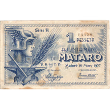 Spagna, 1 Peseta, 1937-03-16, MB+