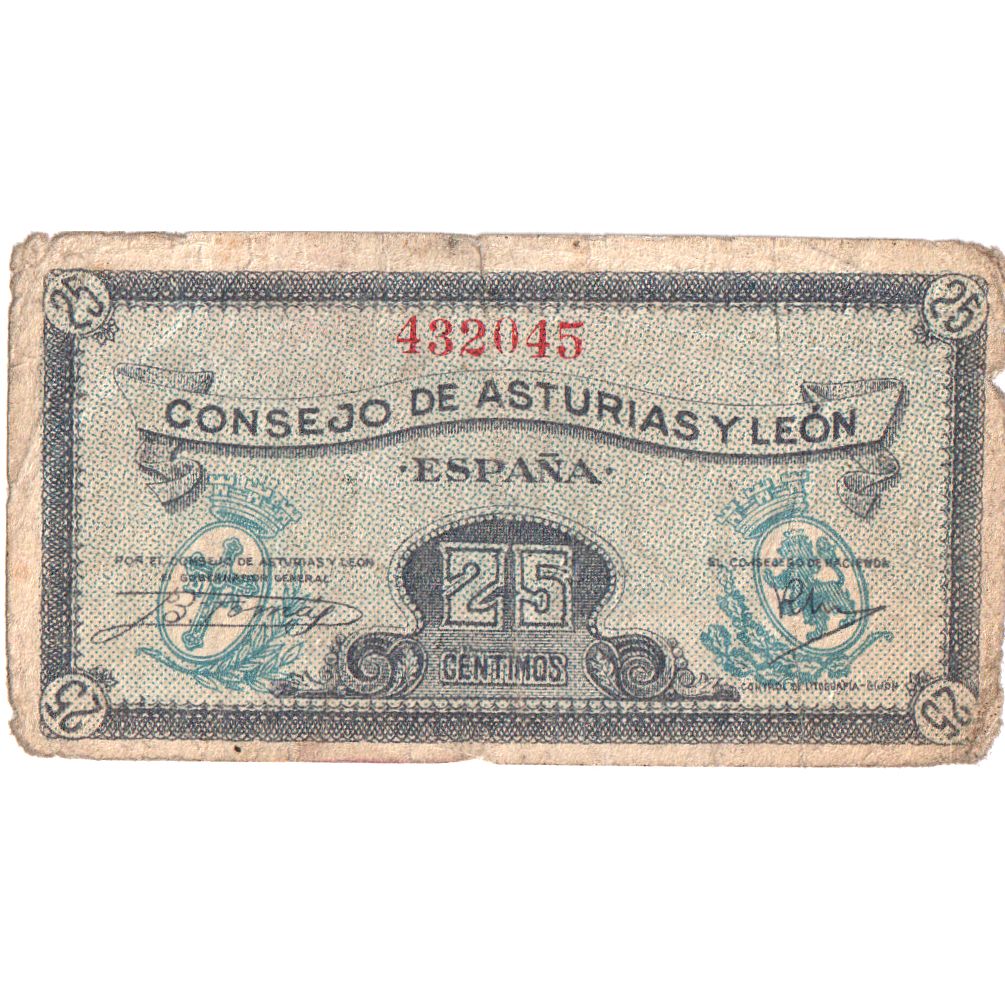 Espanha, 25 Centimos, VF(30-35)