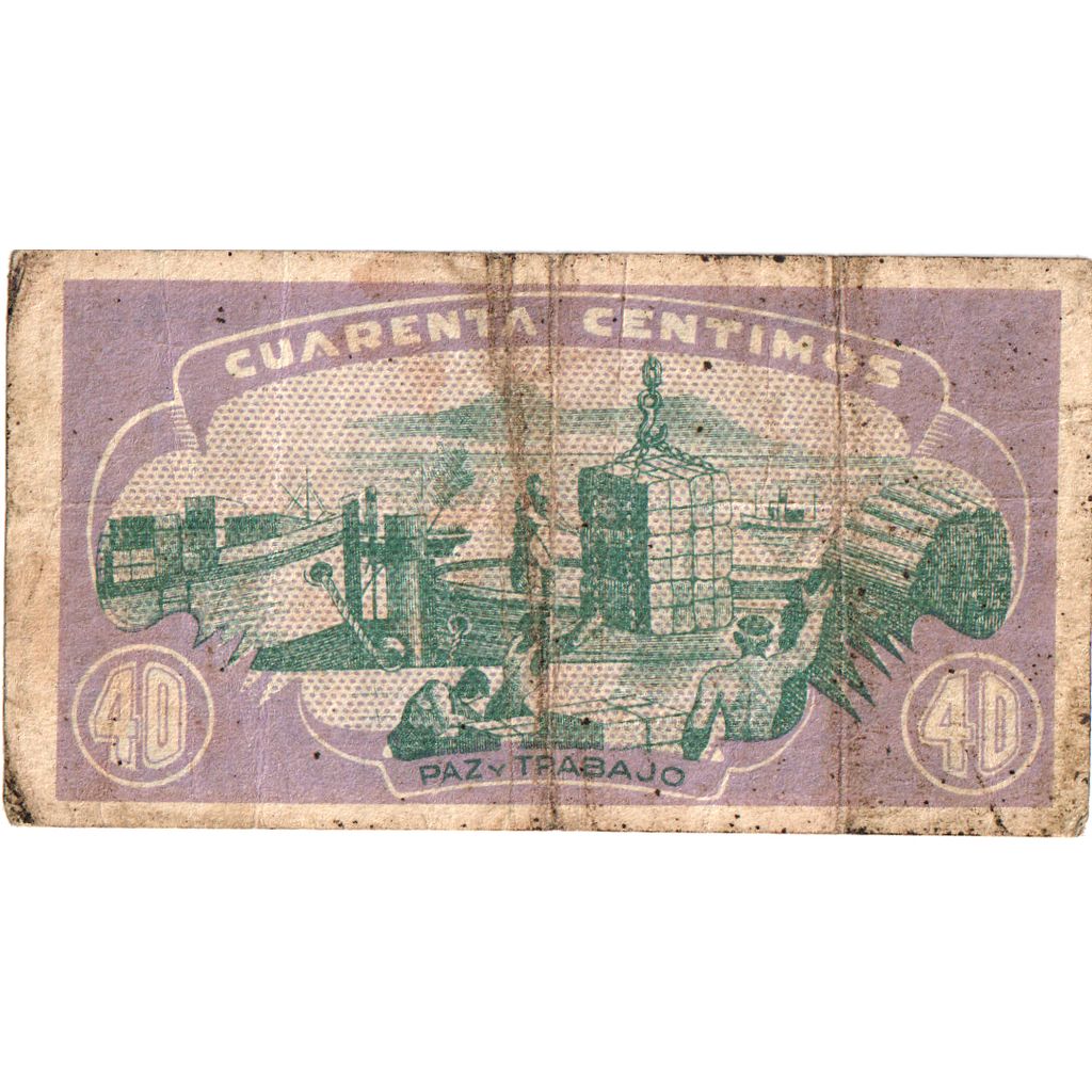 Espanha, 40 Centimos, VF(30-35)