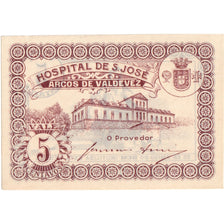 Banknote, Portugal, 5 Centavos, Hospital de S.JOSE, 1937, 1937, UNC(65-70)