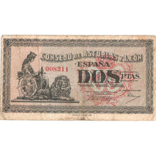 Spagna, 2 Pesetas, ASTURIAS, MB