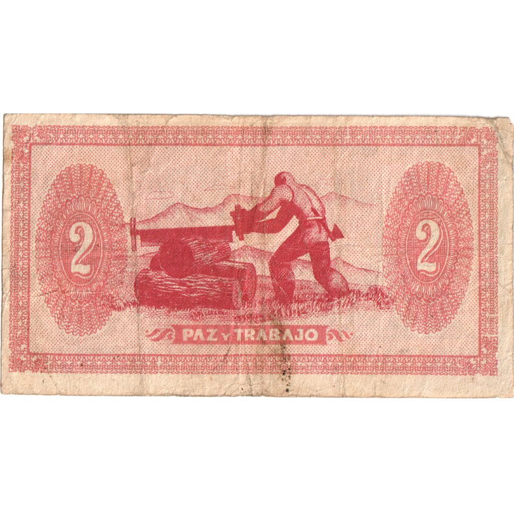Spagna, 2 Pesetas, ASTURIAS, MB