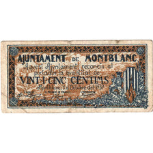 Spagna, 25 Centimes, 1937-10-01, MONTBLANC, MB+