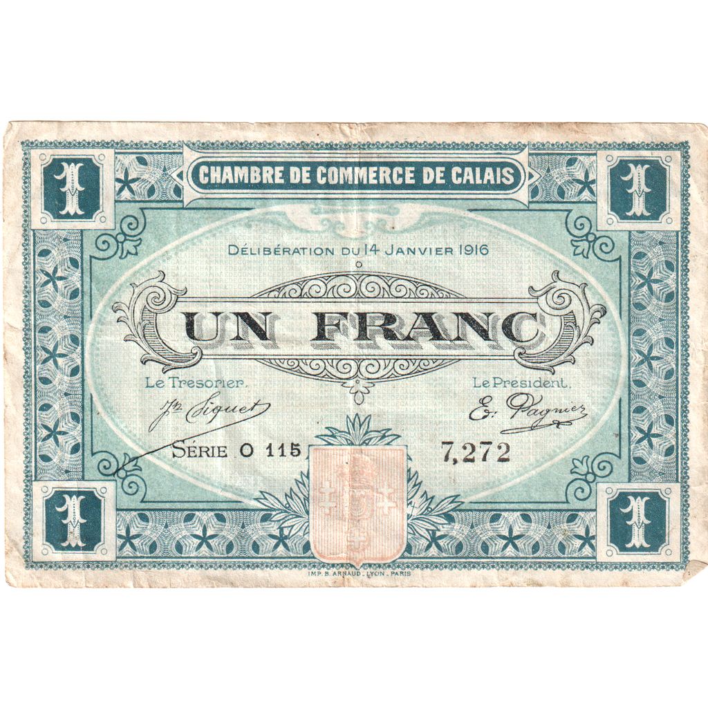 France, 1 Franc, 1916-01-14, EF(40-45), Pirot:36-30