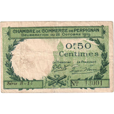 Frankreich, Perpignan, 50 Centimes, 1919, VF(20-25), Pirot:87-27