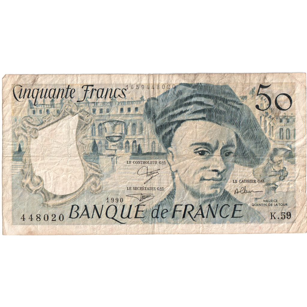 Francia, 50 Francs, Quentin de La Tour, K.59, BC+