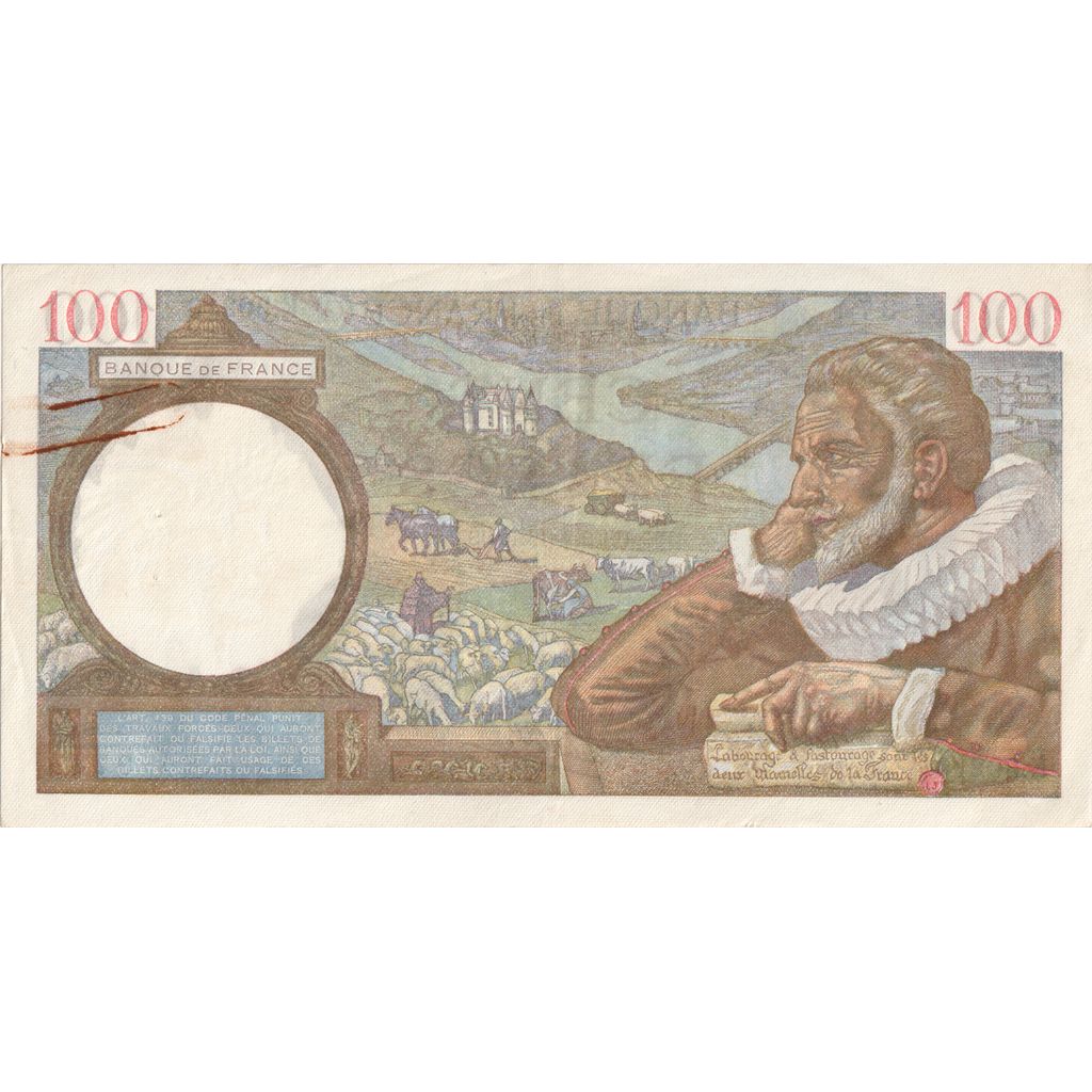 Francia, 100 Francs, Sully, 1942-04-02, K.30210, MBC