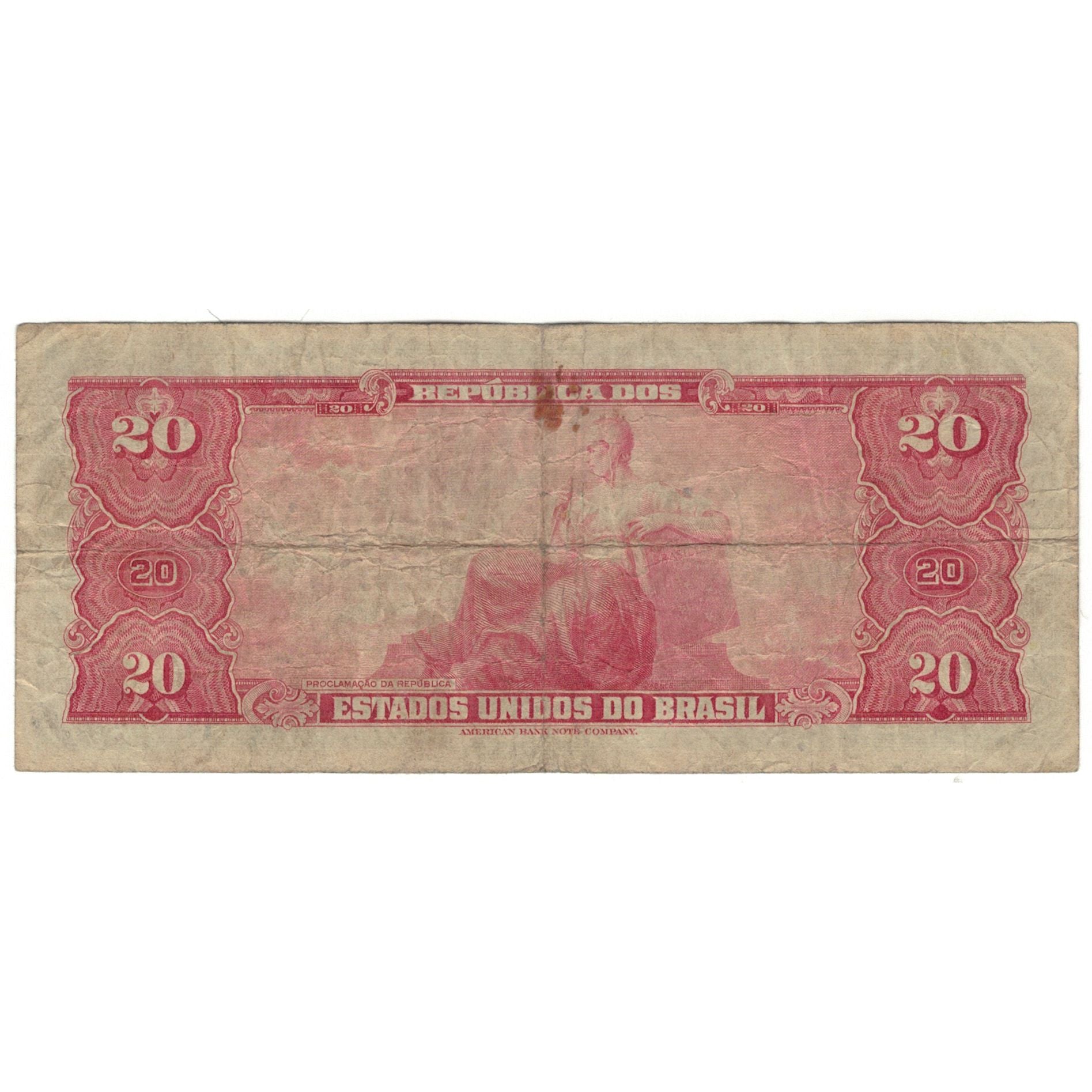 Banknote, Brazil, 20 Cruzeiros, KM:168b, VG(8-10)