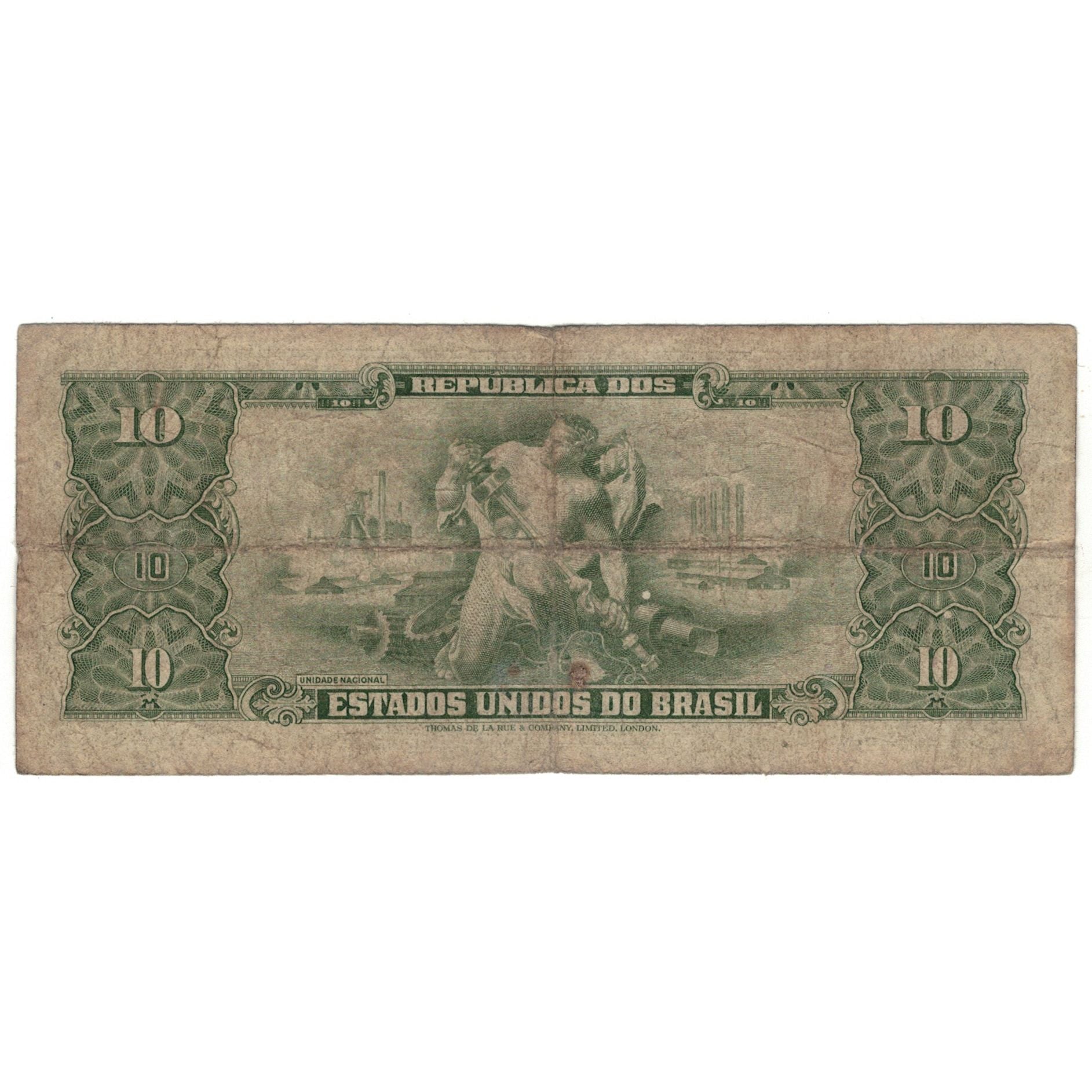 Banknote, Brazil, 10 Cruzeiros, KM:177b, VG(8-10)