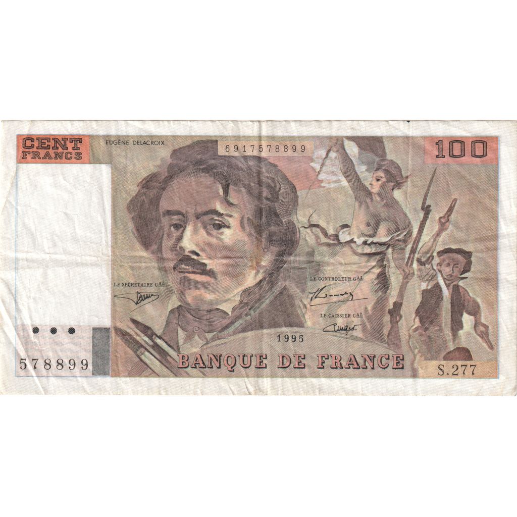 Frankreich, 100 Francs, Delacroix, S.277, SS