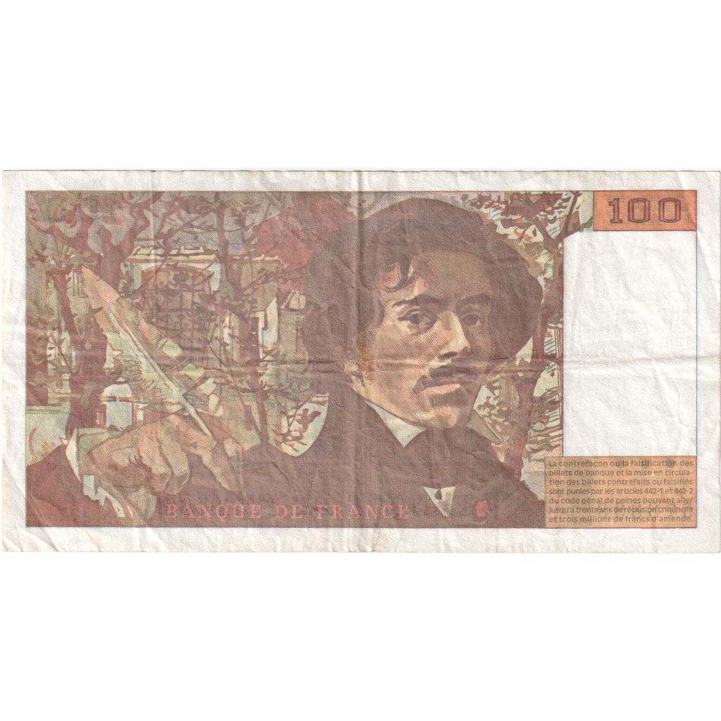 Frankreich, 100 Francs, Delacroix, S.277, SS