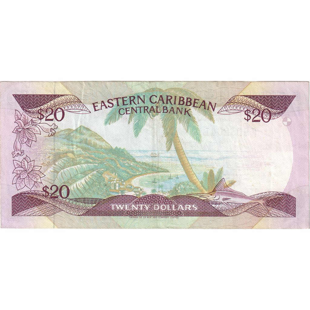 Banconote, Stati dei Caraibi Orientali, 20 Dollars, 1988-93, Undated (1988-93)