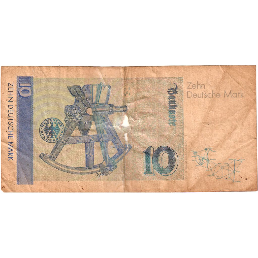 Niemcy - RFN, 10 Deutsche Mark, VF(20-25)