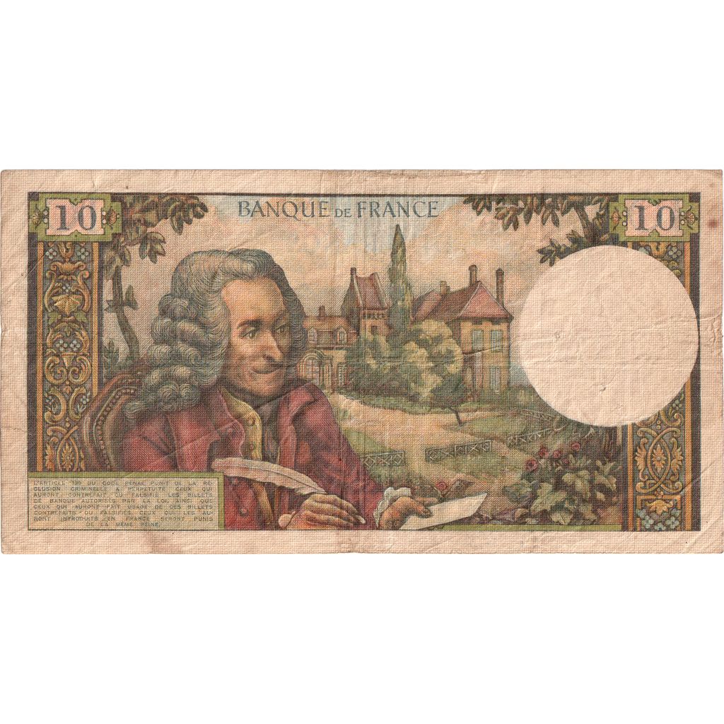 Frankrijk, 10 Francs, Voltaire, 1963-12-05, H.58, TB