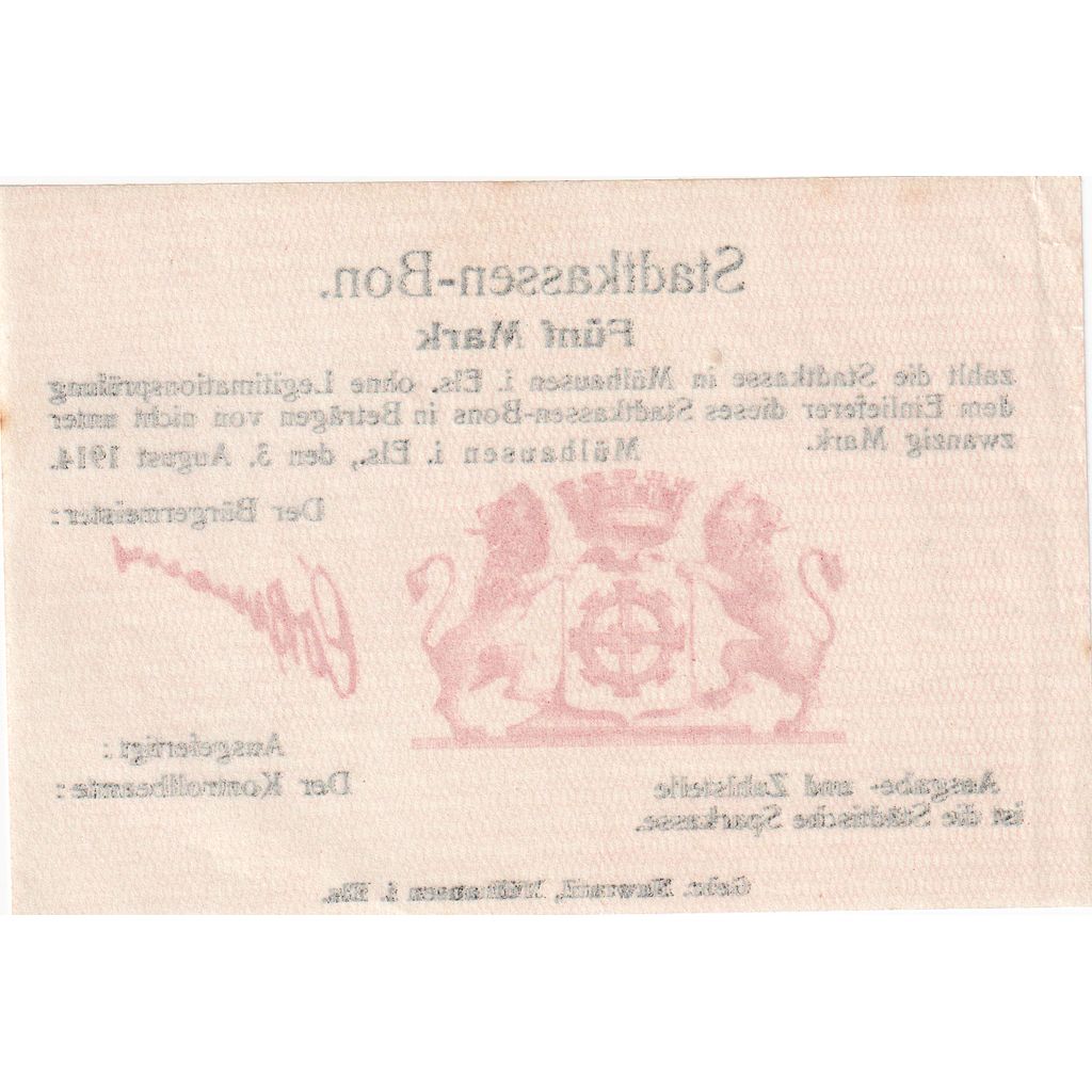 France, 1 Mark, 1914-08-03, UNC(63)