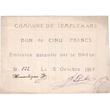 Francja, 5 Francs, 1914-10-15, EF(40-45)