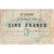 Francia, 5 Francs, 1870-12-04, MB