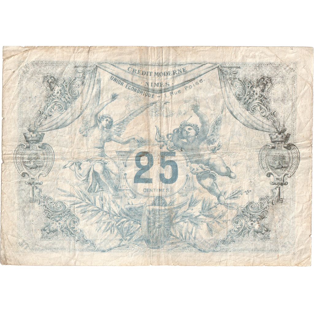 Francia, 25 Francs, CREDIT MODERNES NIMES, MB+