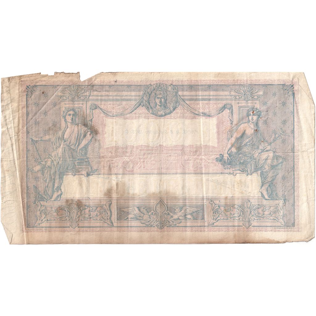 França, 1000 Francs, Bleu et Rose, 1926-09-08, F.2731, VF(20-25)