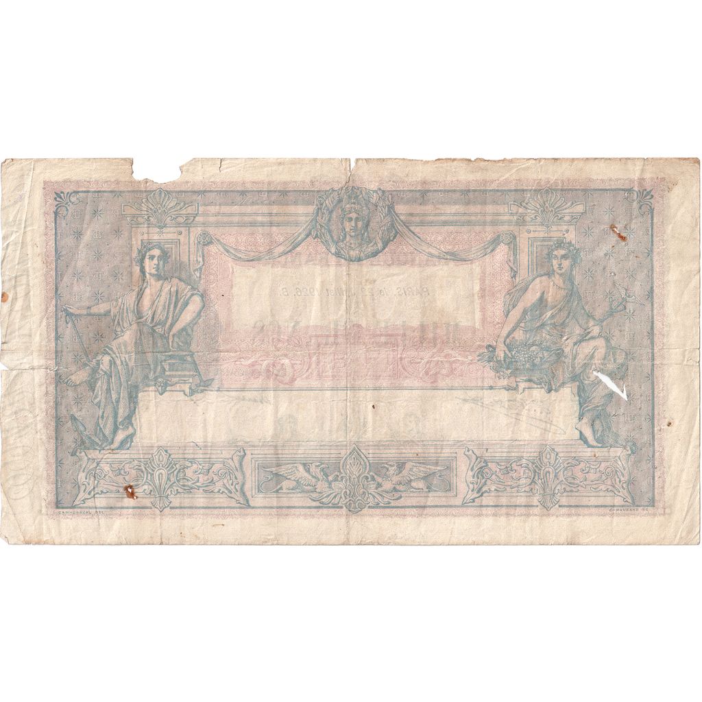 Francia, 1000 Francs, Bleu et Rose, 1926-07-22, U.2570, BC