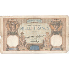 France, 1000 Francs, Cérès et Mercure, 1932-03-17, A.1805, VF(20-25)