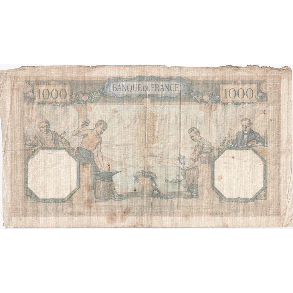 France, 1000 Francs, Cérès et Mercure, 1933-03-30, T.2409, TB