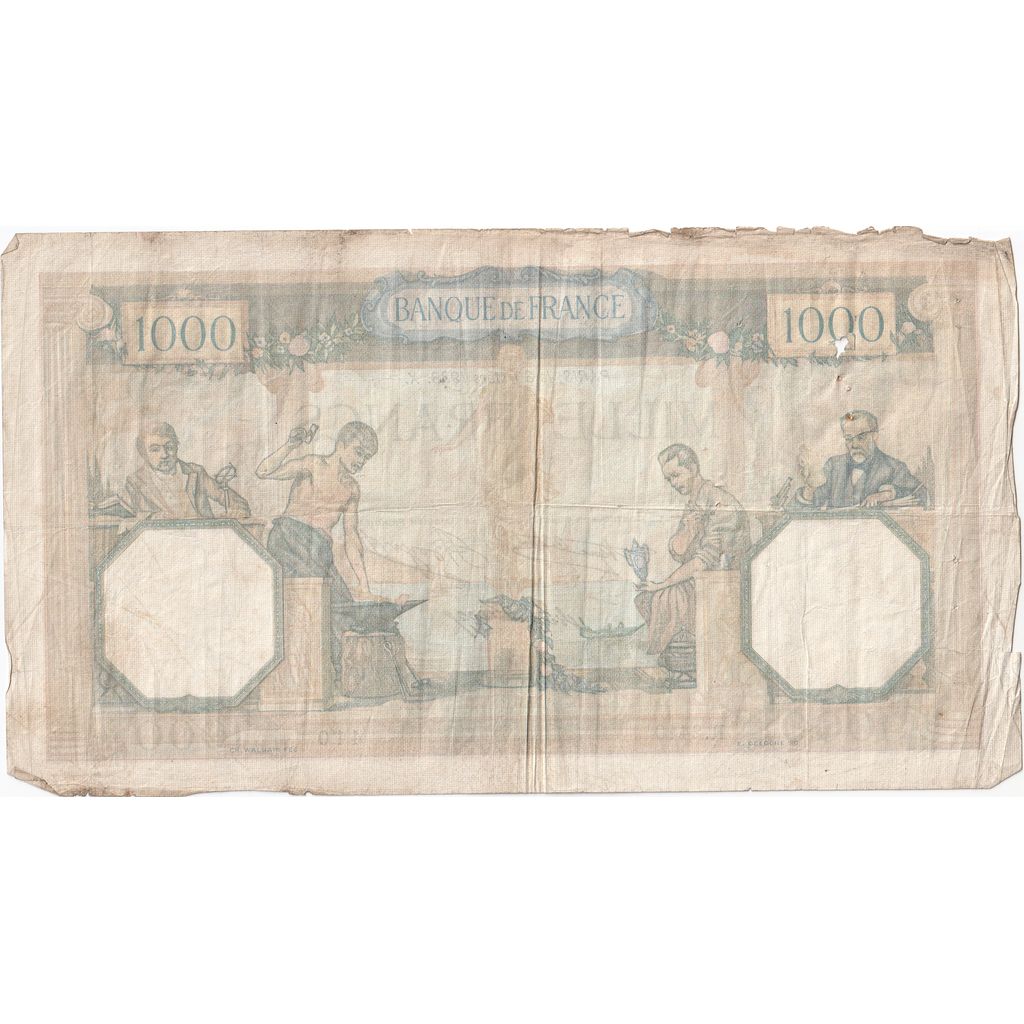 France, 1000 Francs, Cérès et Mercure, 1933-03-30, R.2410, VF(20-25)