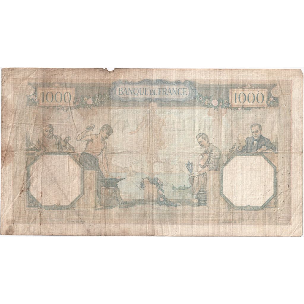 France, 1000 Francs, Cérès et Mercure, 1933-03-30, Q.2412, TB