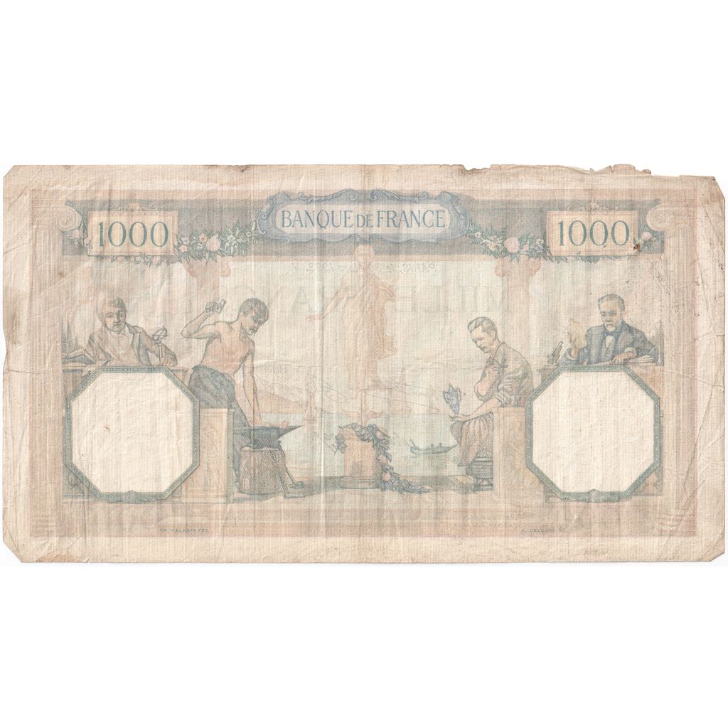 Francia, 1000 Francs, Cérès et Mercure, 1933-03-30, A.2409, BC