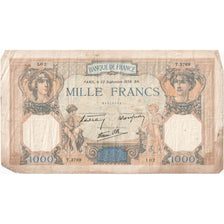 França, 1000 Francs, Cérès et Mercure, 1938-09-22, T.3769, VF(20-25)