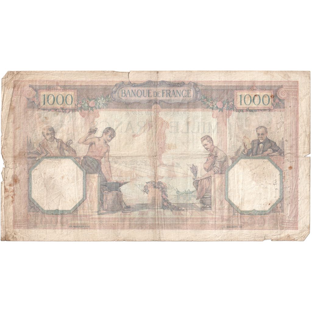Frankrijk, 1000 Francs, Cérès et Mercure, 1927-08-17, A.465, TB