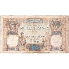 Francia, 1000 Francs, Cérès et Mercure, 1927-07-16, U.385, BC